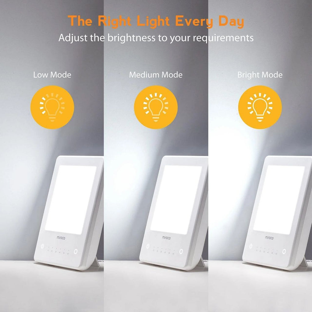 10,000 Lux UV-Free Light Therapy Lamp with Timer & Dimmer