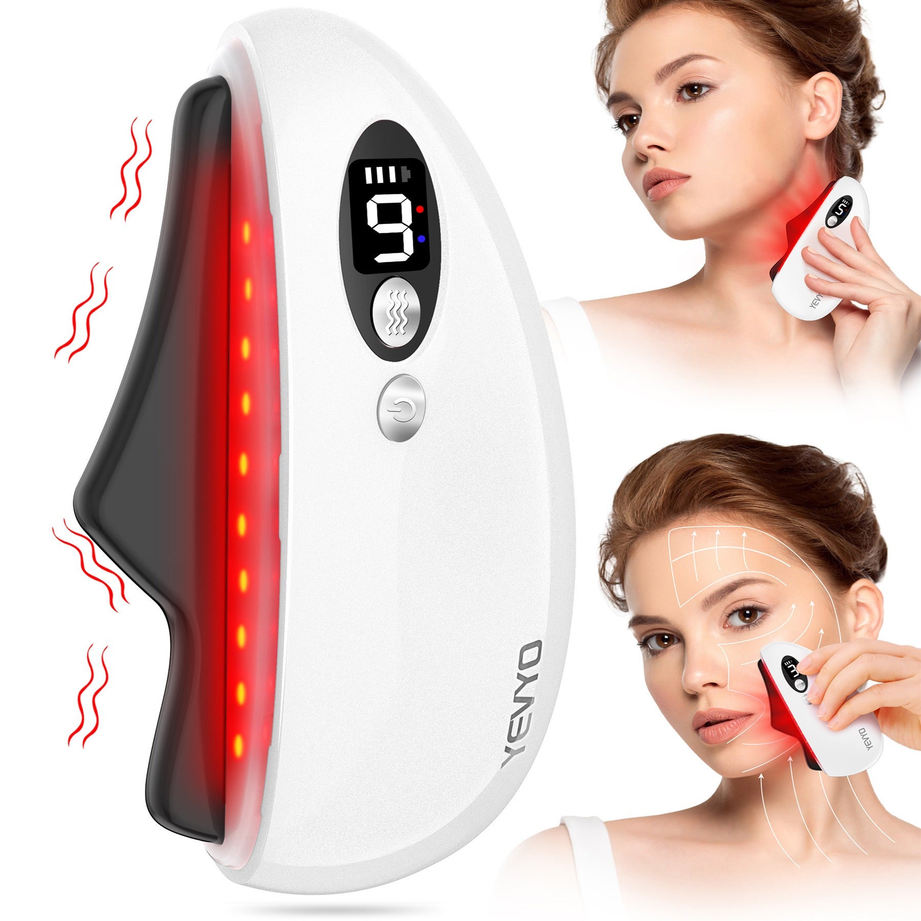 Black Obsidian Electric Gua Sha – Heated LED Massager