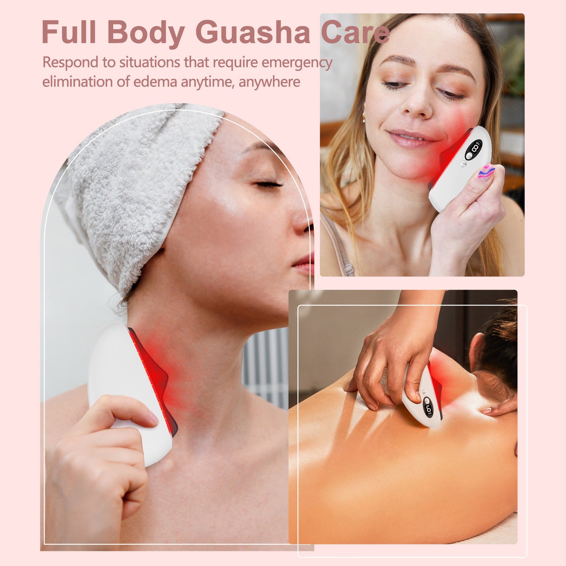 Black Obsidian Electric Gua Sha – Heated LED Massager
