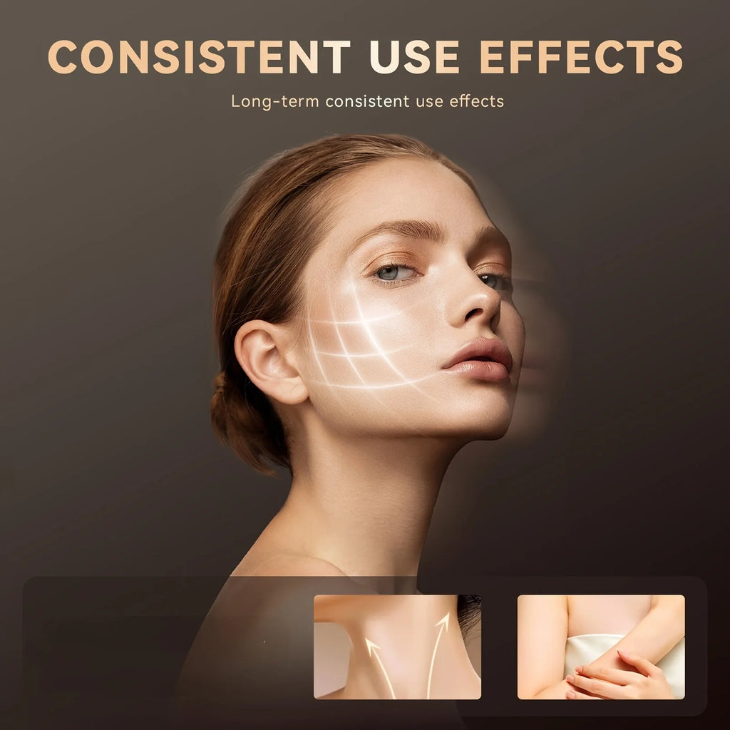 LED Facial And Neck Mask With Red Light Therapy For Home Use