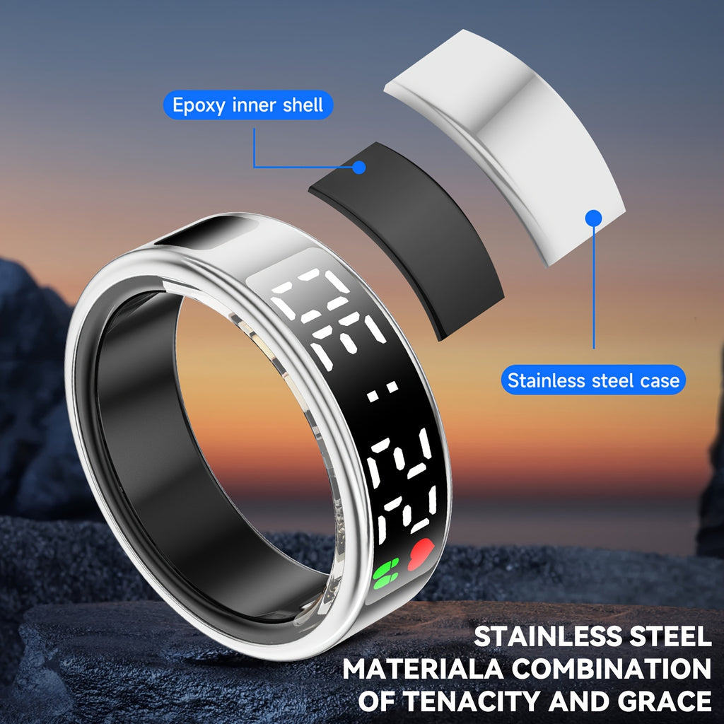 Smart Ring – Touchscreen, Fitness & Sleep Tracking, Long Battery