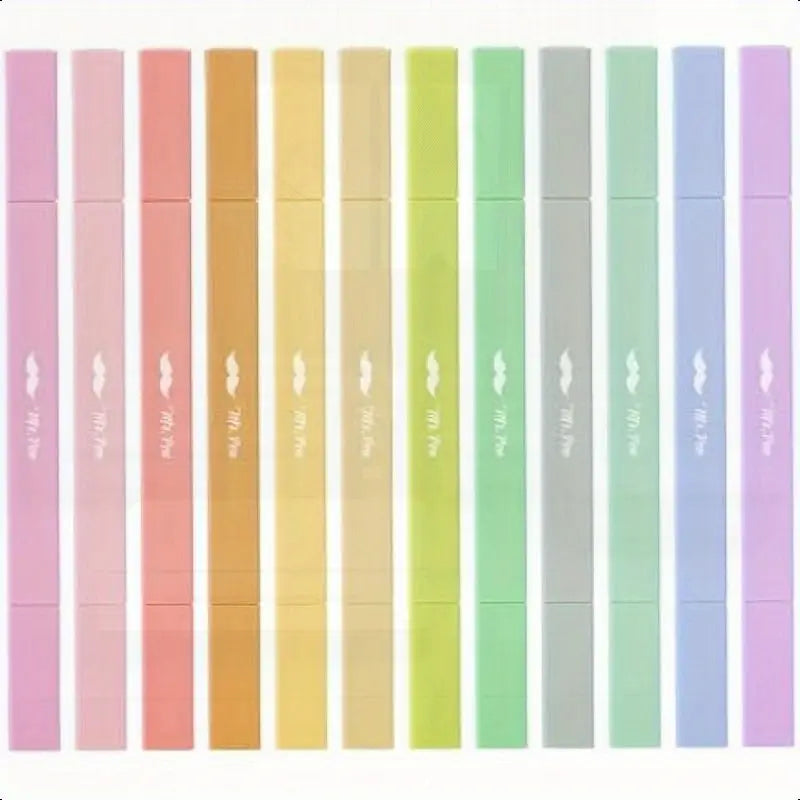 Mr. Pen Aesthetic Pastel Highlighters Set - 12 Chisel Tip, No Bleed