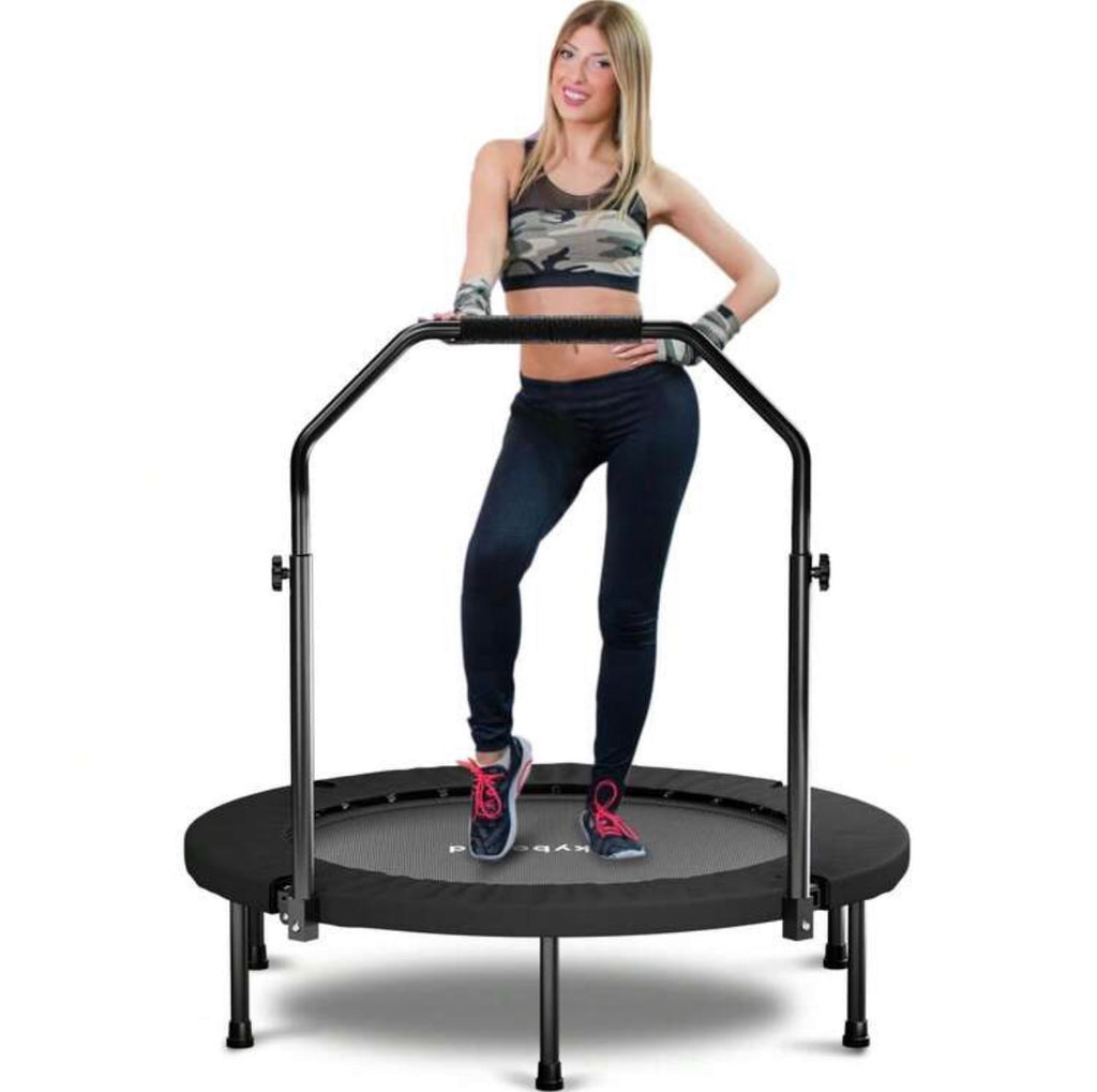 40/48" Foldable Fitness Trampoline with Handle, 330lb Capacity