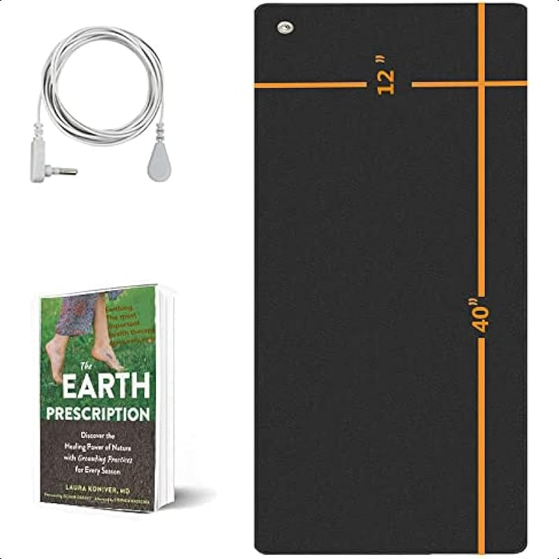 Grounding Pad for Sleep, Pain Relief & Stress - 40"x12" Black