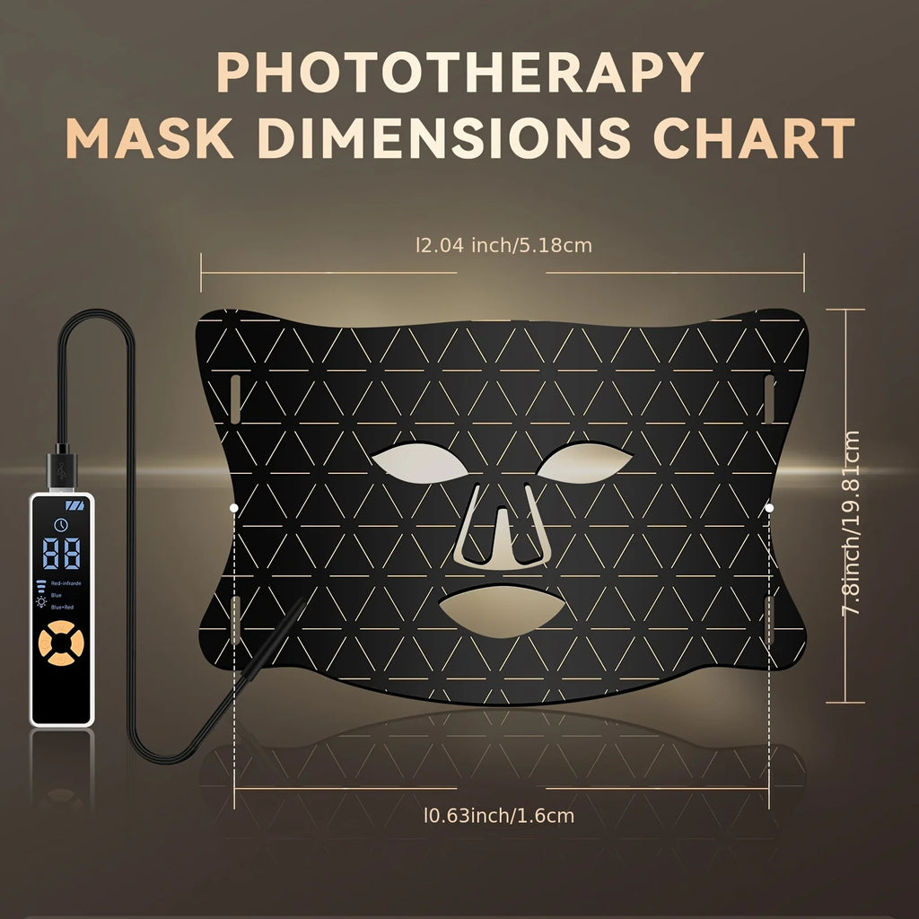 LED Facial And Neck Mask With Red Light Therapy For Home Use