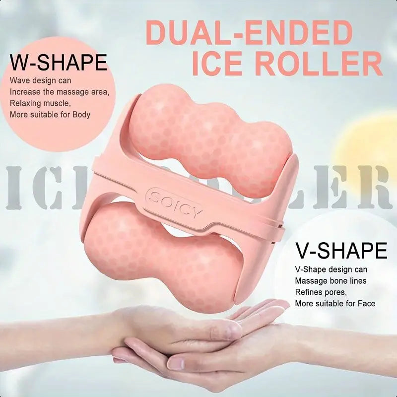S30 Double Roller Facial Ice Compress - Mini Beauty Device, Leak-Proof Reusable Design, Reduces Puffiness & Tightens Pores, Gentle Massage Tool - Daily