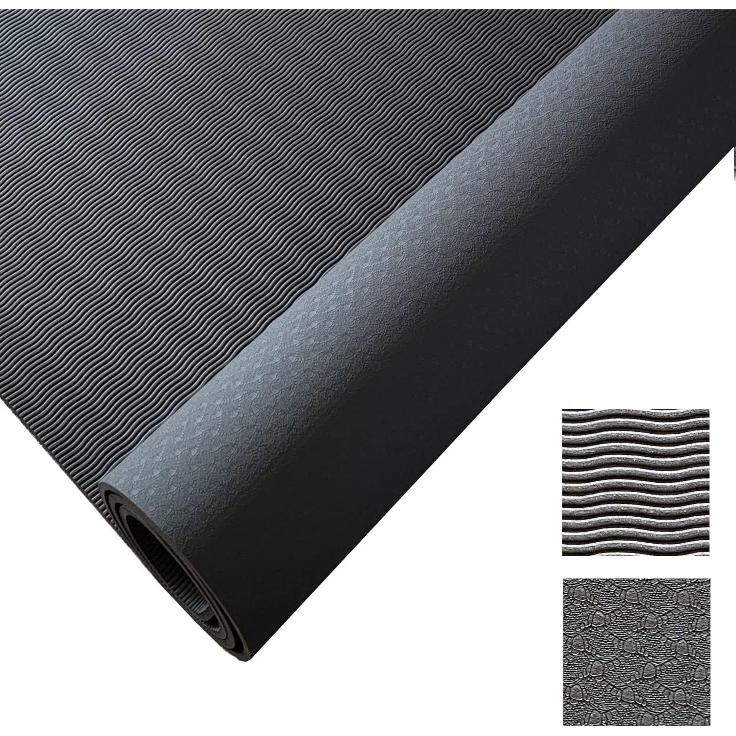 Premium TPE Yoga Mat, 6mm Thick, Reversible & Durable