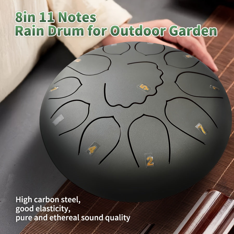 6-8” Steel Rain Drum – 11-Tone, Waterproof & Rust-Proof