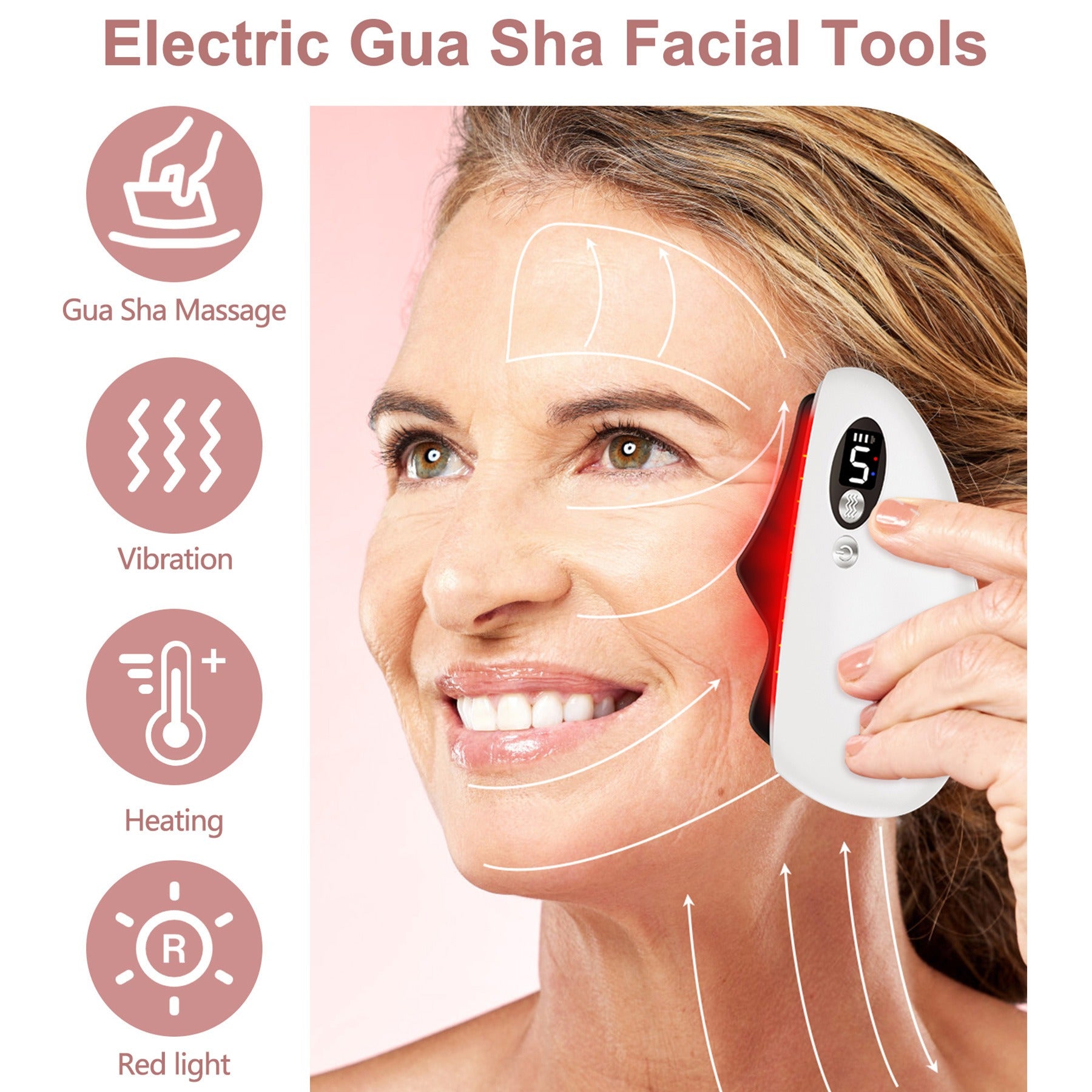 Black Obsidian Electric Gua Sha – Heated LED Massager