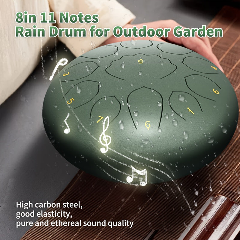 6-8” Steel Rain Drum – 11-Tone, Waterproof & Rust-Proof