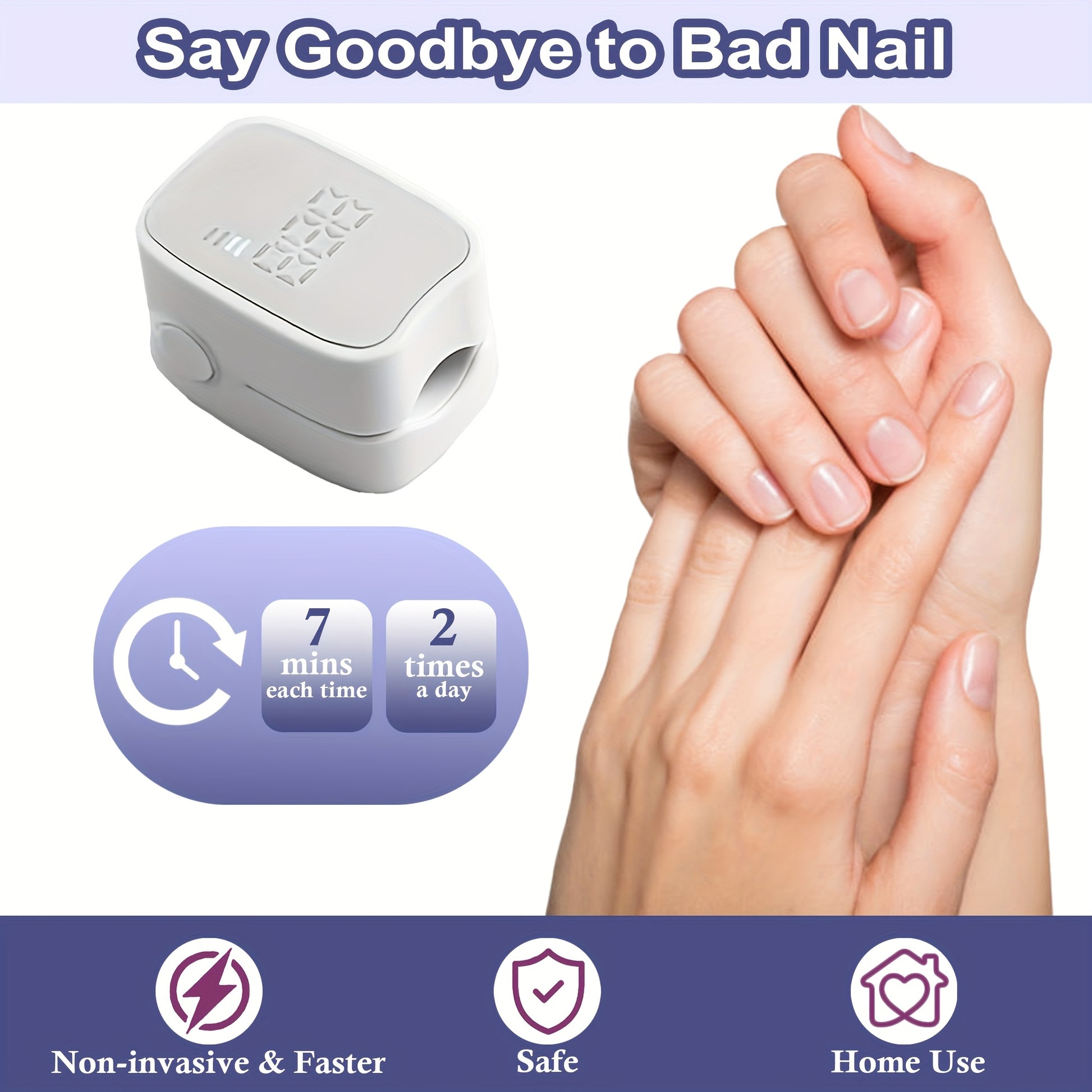 Nail Lamp with LED Display, Blue Light for Toenail, FSA HSA Eligible