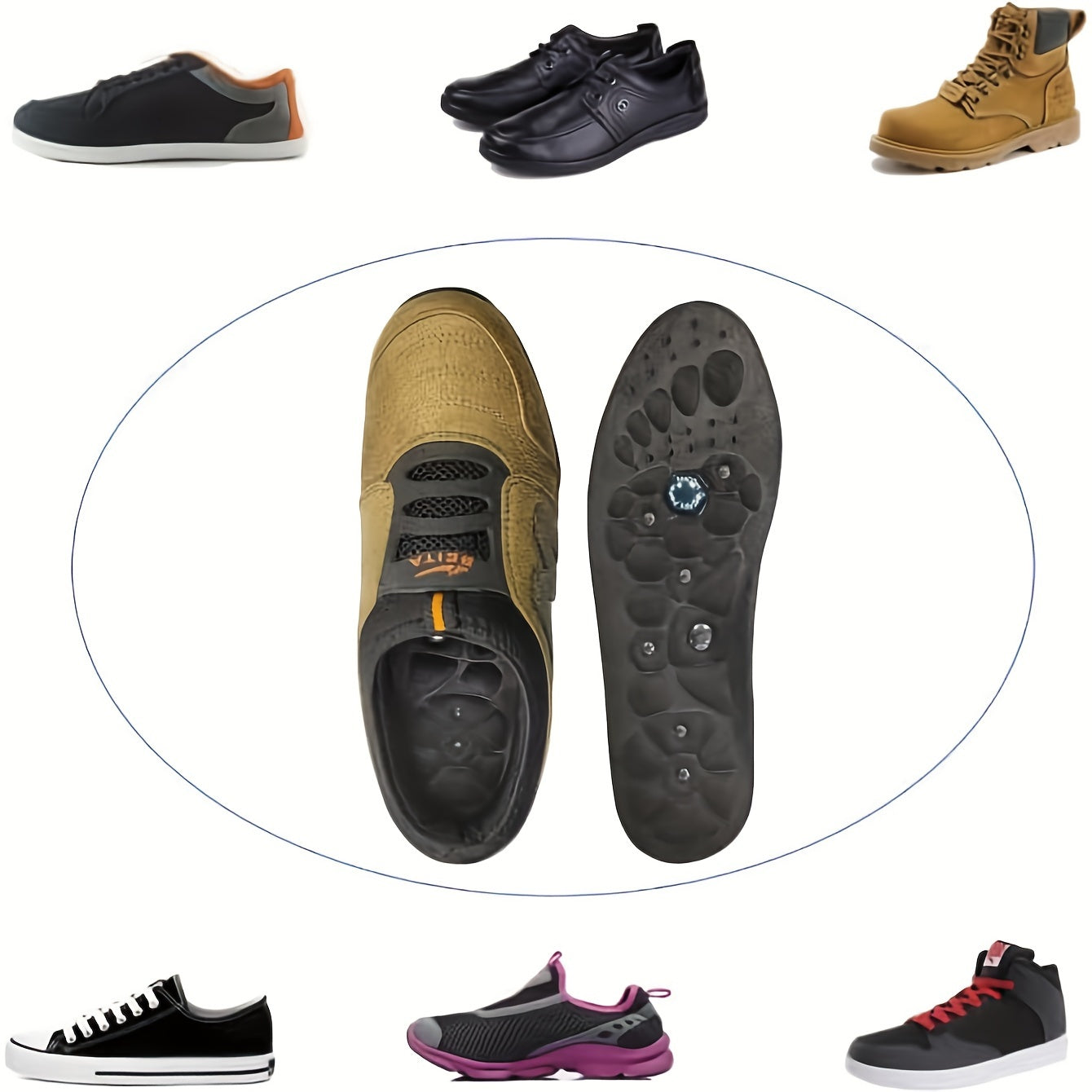 Magnetic Acupressure Insoles with Arch Support & Massage