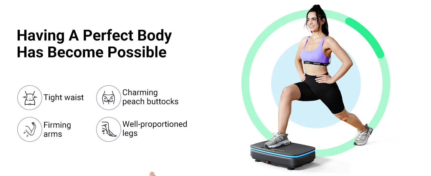 MERACH Vibration Plate - Whole Body Workout, LED Lights