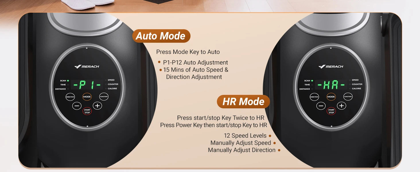MERACH Under Desk Elliptical, Quiet & Portable with 12 Speeds