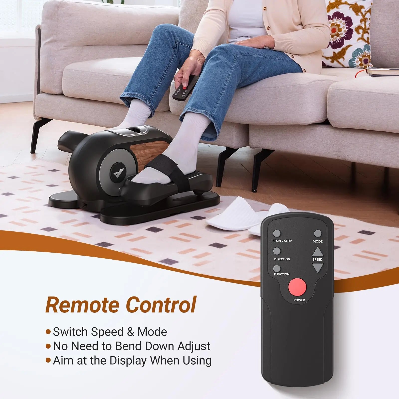 MERACH Under Desk Elliptical, Quiet & Portable with 12 Speeds