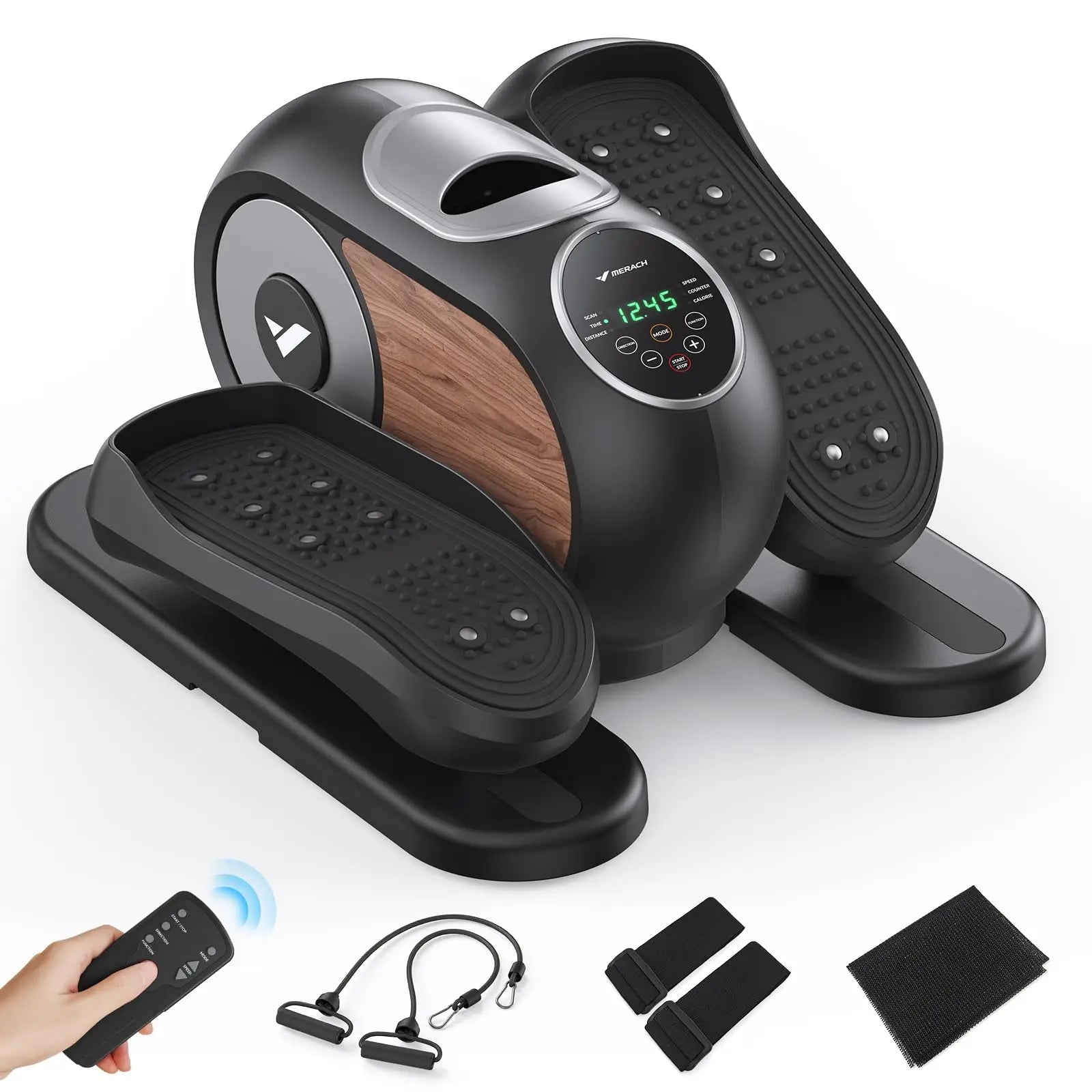 MERACH Under Desk Elliptical, Quiet & Portable with 12 Speeds