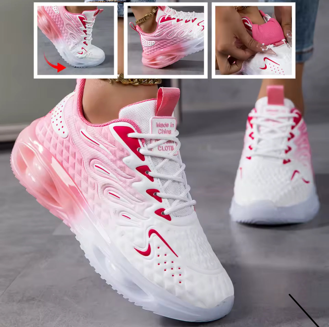 Stylish Orthopedic Sneakers—Lightweight, Double Air-Cushioned & Comfy for All-Day Walking & Running!