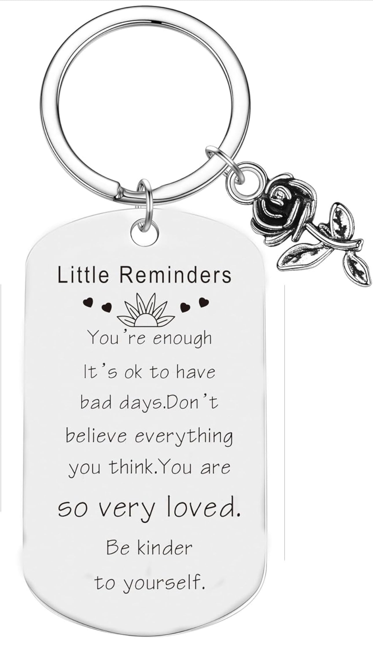 Inspirational Keychain Set of Two & Three Stainless Steel Gifts