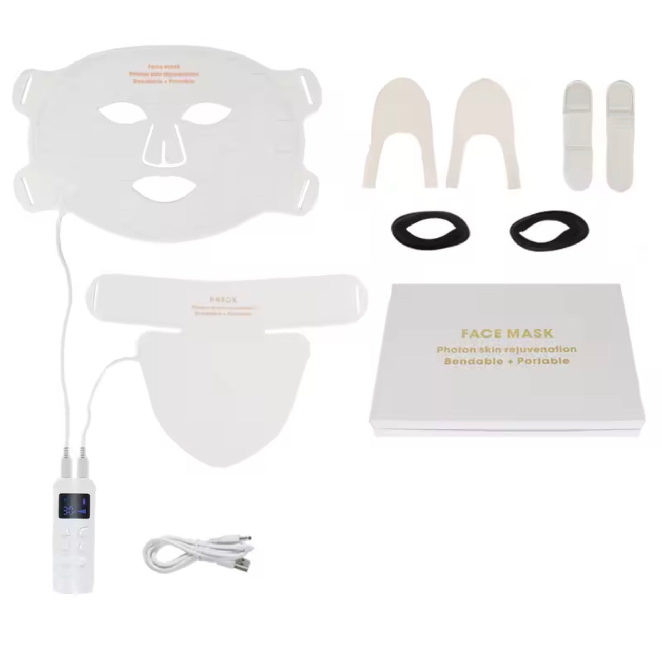 LED Facial And Neck Mask With Red Light Therapy For Home Use