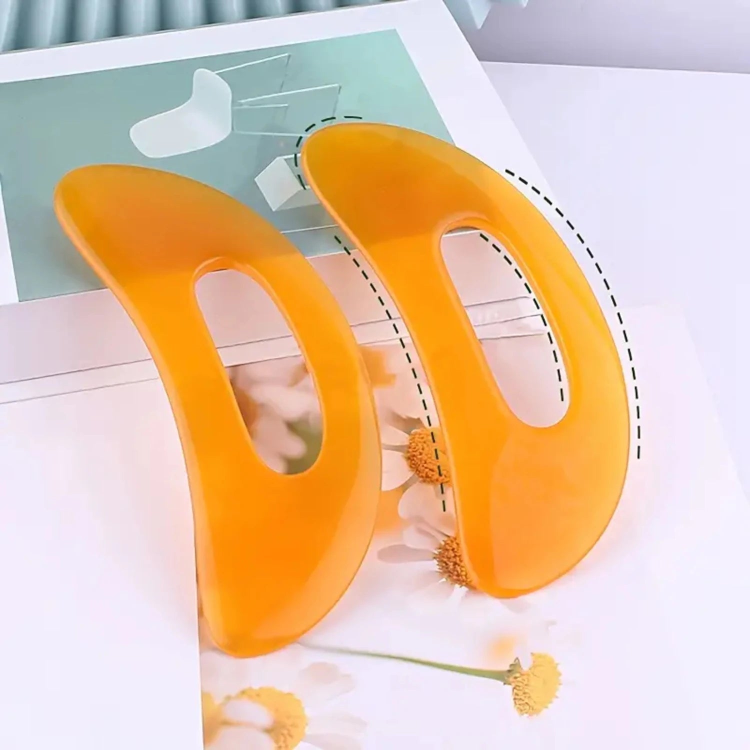 Handle Gua Sha Tool for Deep Tissue Massage & Lymph Drainage