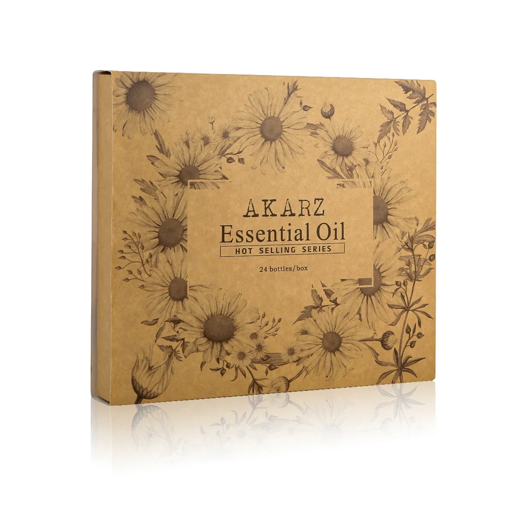 AKARZ 24 Set Essential Oils: Tea Tree, Lavender & More