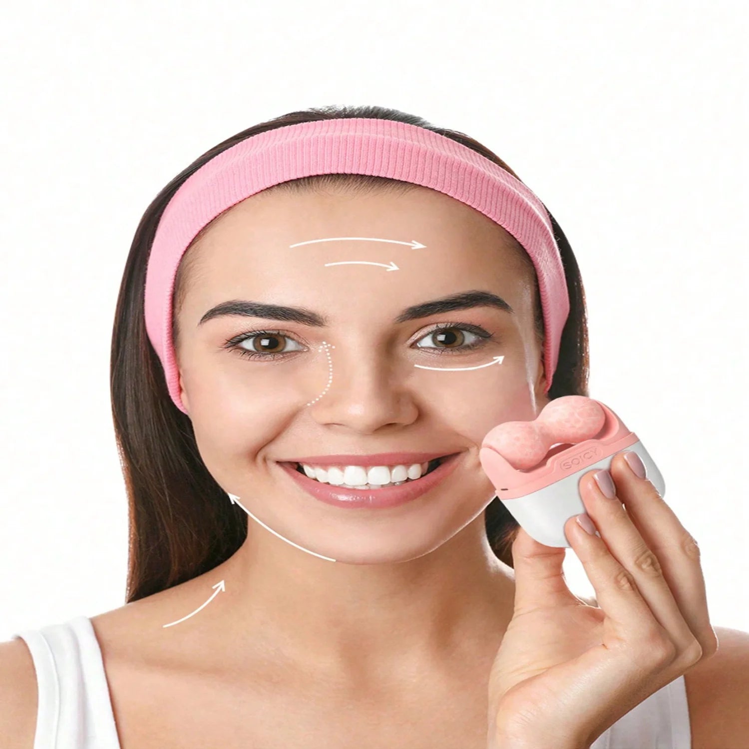 S30 Double Roller Facial Ice Compress - Mini Beauty Device, Leak-Proof Reusable Design, Reduces Puffiness & Tightens Pores, Gentle Massage Tool - Daily