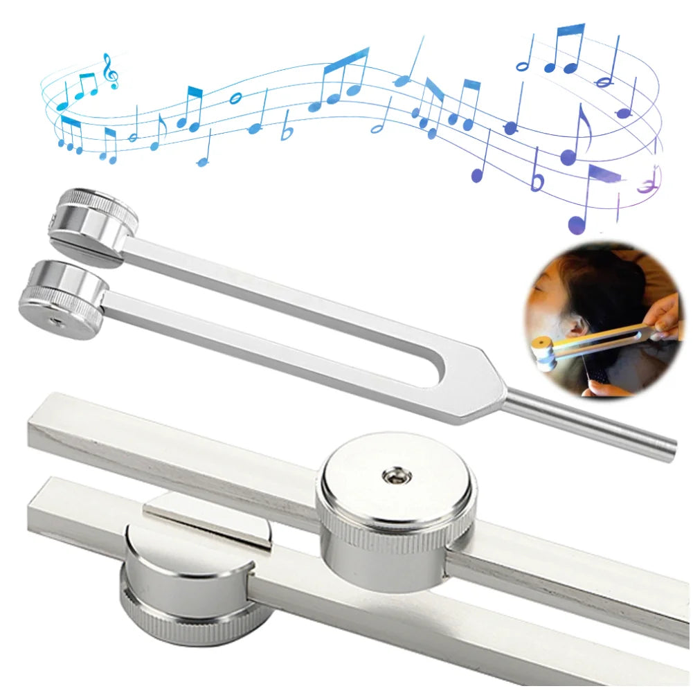 128 Hz Tuning Fork Healing Instrument with Wood Hammer