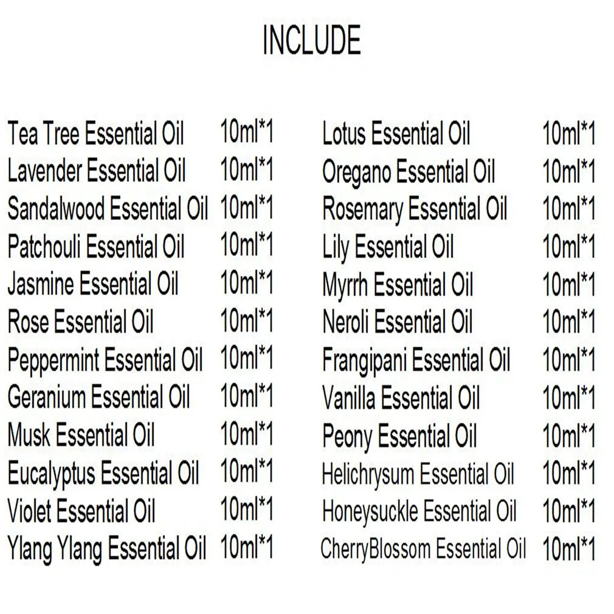 AKARZ 24 Set Essential Oils: Tea Tree, Lavender & More