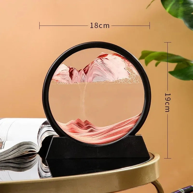 3D Hourglass Sand Art Flowing Deep Sea Sandscape