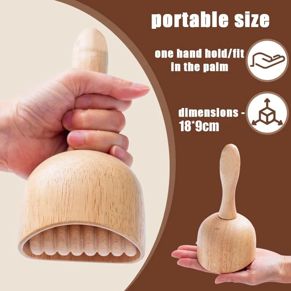Wooden Therapy Cup & Roller – Body Shaping & Cellulite Care