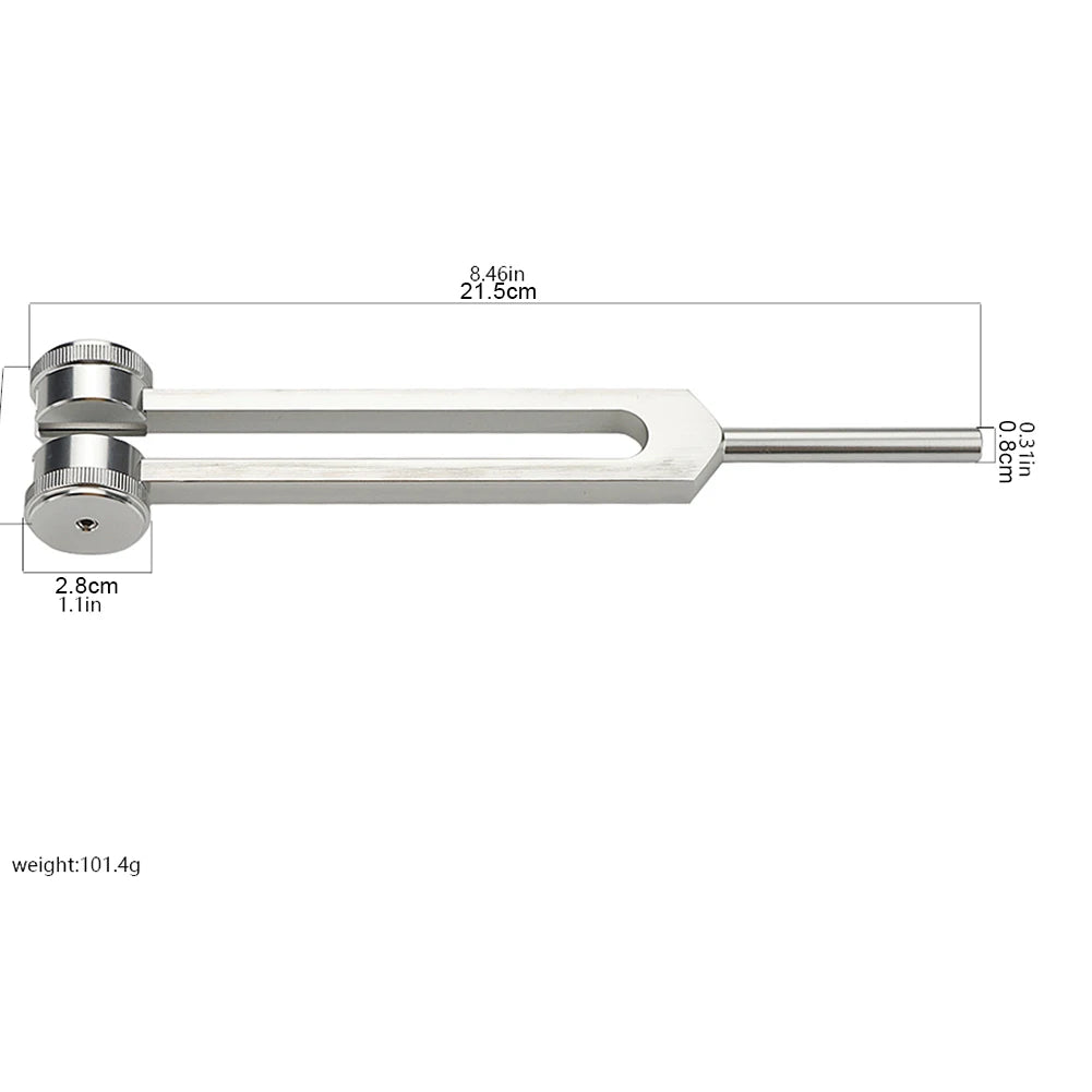 128 Hz Tuning Fork Healing Instrument with Wood Hammer