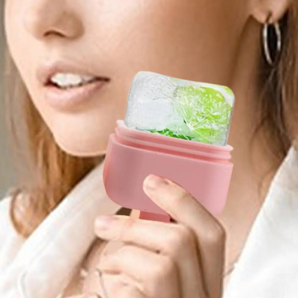 Facial Ice Roller - Leak-Proof, Reusable & Massage Grid
