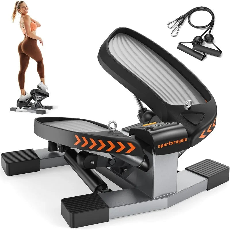 Twist Stair Stepper with Resistance Bands, 330lbs Capacity