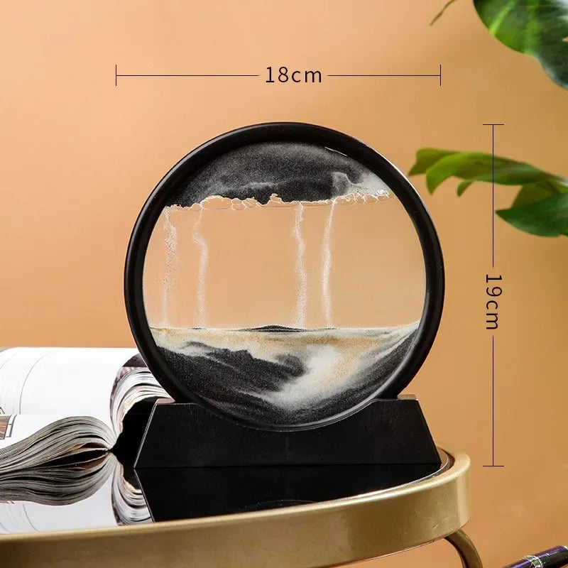 3D Hourglass Sand Art Flowing Deep Sea Sandscape