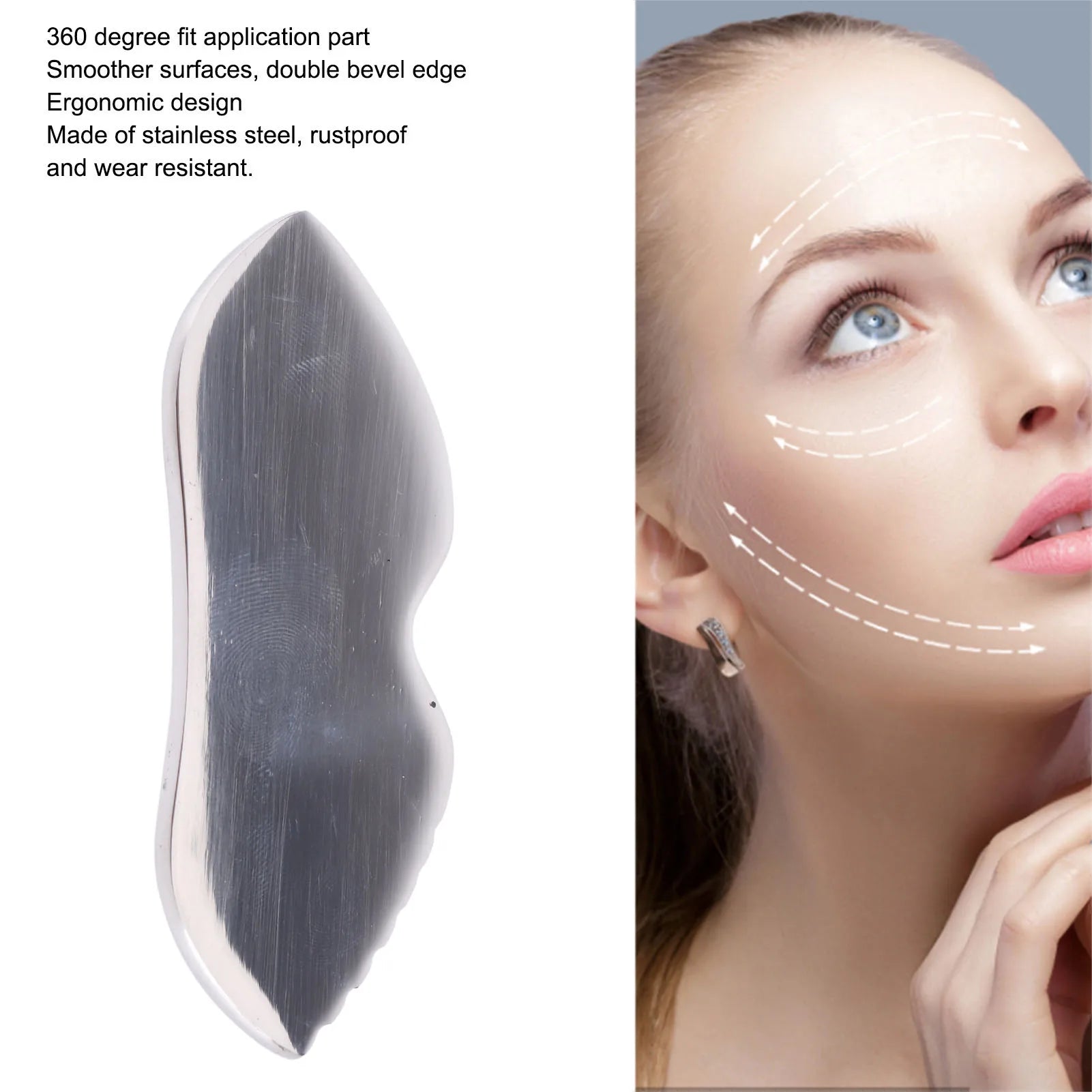 Gua Sha Facial Tool Ergonomic Massage Board for Pain Relief