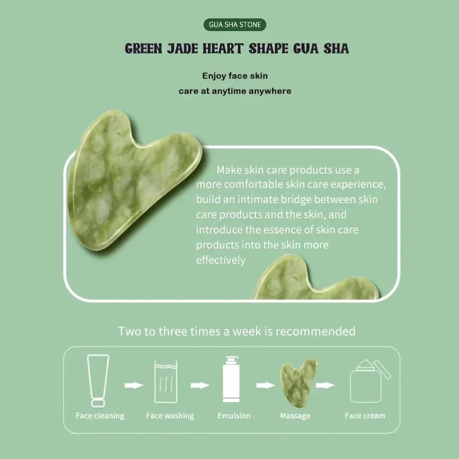 Heart-Shaped Gua Sha Tool for Facial & Body Massage