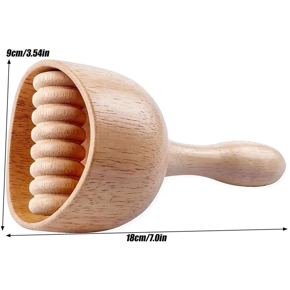 Wooden Therapy Cup & Roller – Body Shaping & Cellulite Care