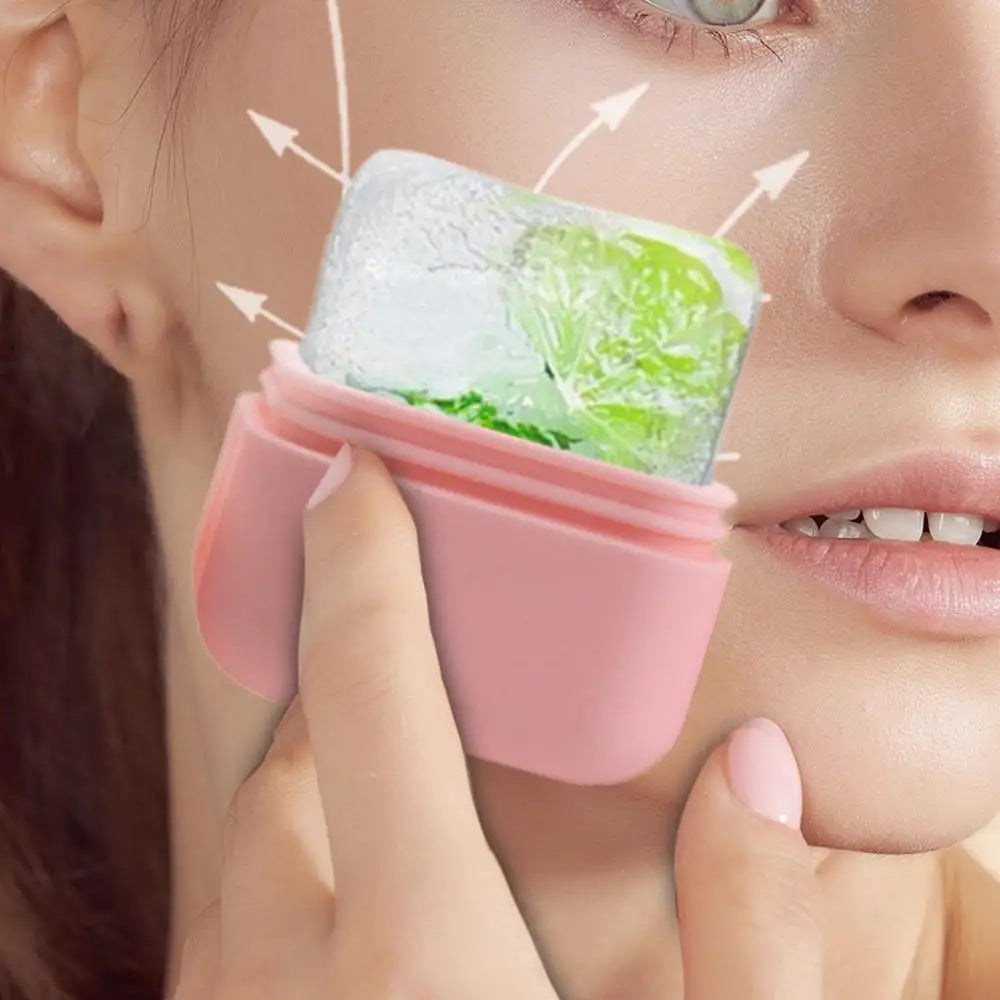 Facial Ice Roller - Leak-Proof, Reusable & Massage Grid