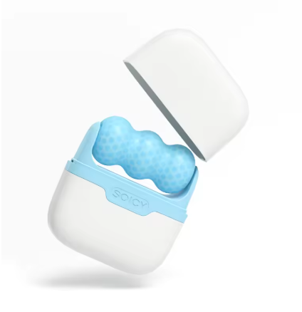 S30 Double Roller Facial Ice Compress - Mini Beauty Device, Leak-Proof Reusable Design, Reduces Puffiness & Tightens Pores, Gentle Massage Tool - Daily