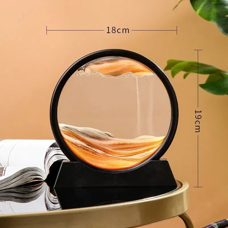 3D Hourglass Sand Art Flowing Deep Sea Sandscape