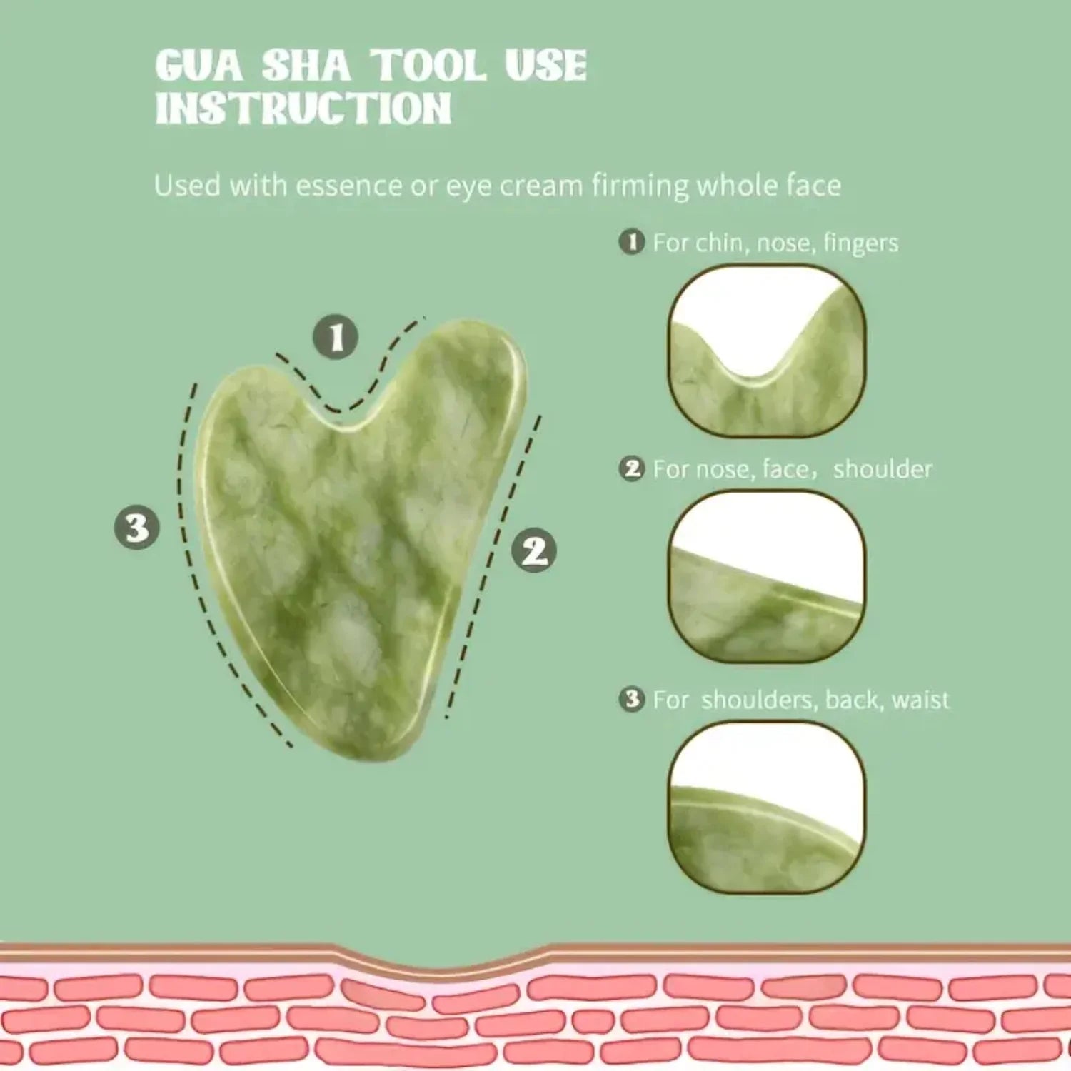 Heart-Shaped Gua Sha Tool for Facial & Body Massage