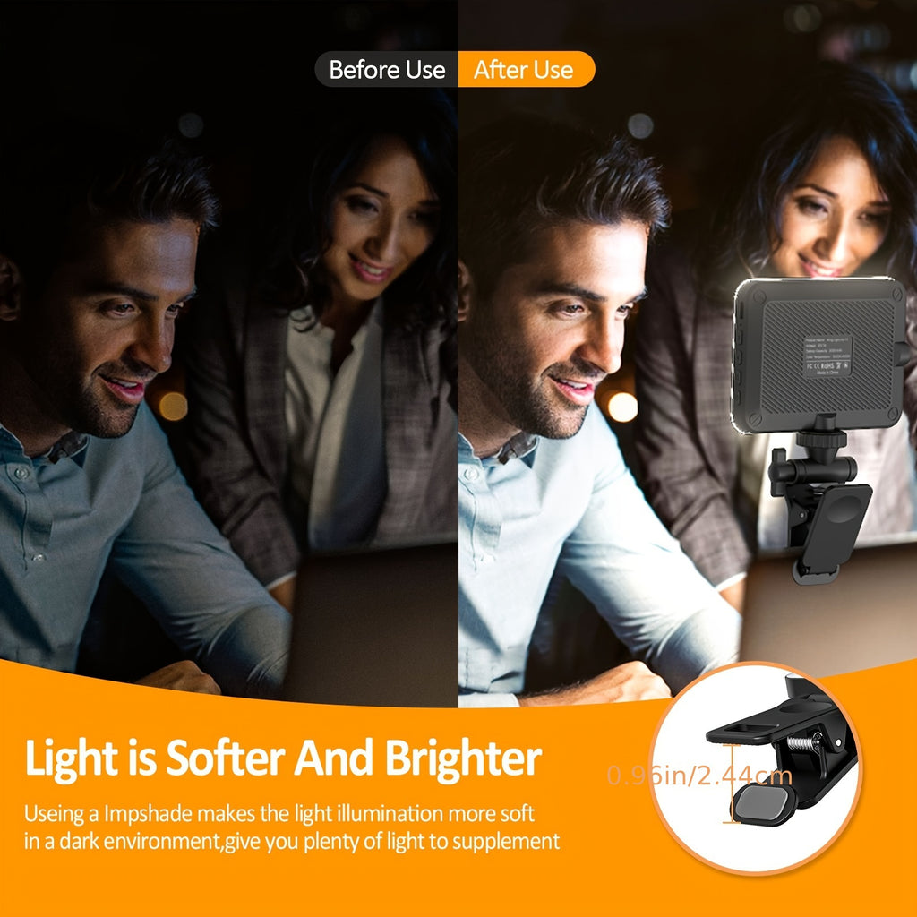 RadiantGlow Clip-On Selfie Light for Perfect Lighting Setup
