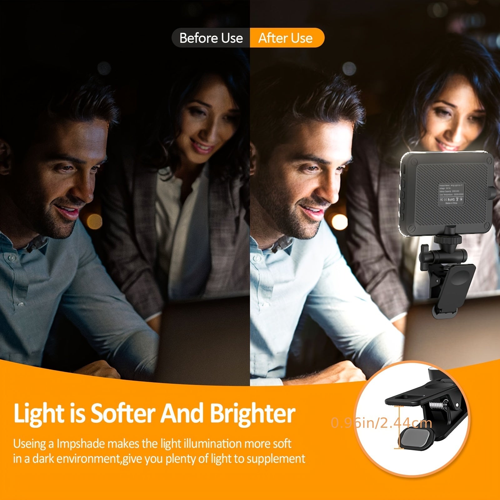 RadiantGlow Clip-On Selfie Light for Perfect Lighting Setup