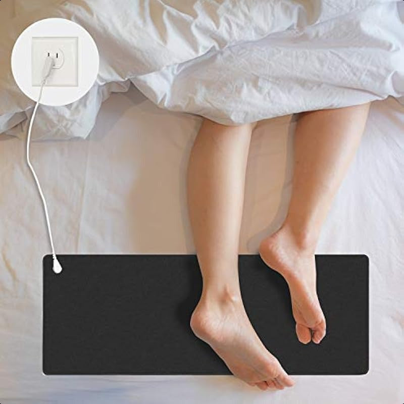 Grounding Pad for Sleep, Pain Relief & Stress - 40"x12" Black
