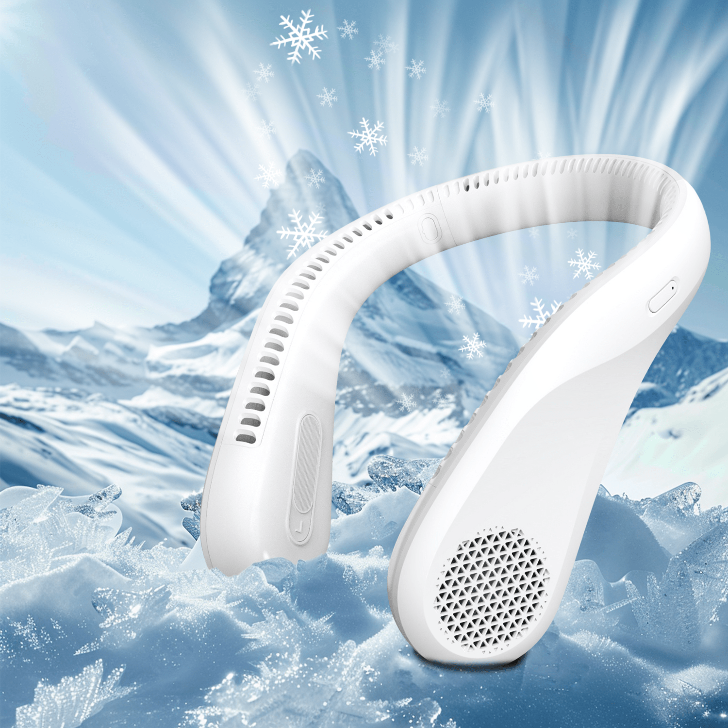 Portable Neck Fan, Blade-less, 3 Speeds, 5200mAh Battery [Limited Time Deal]