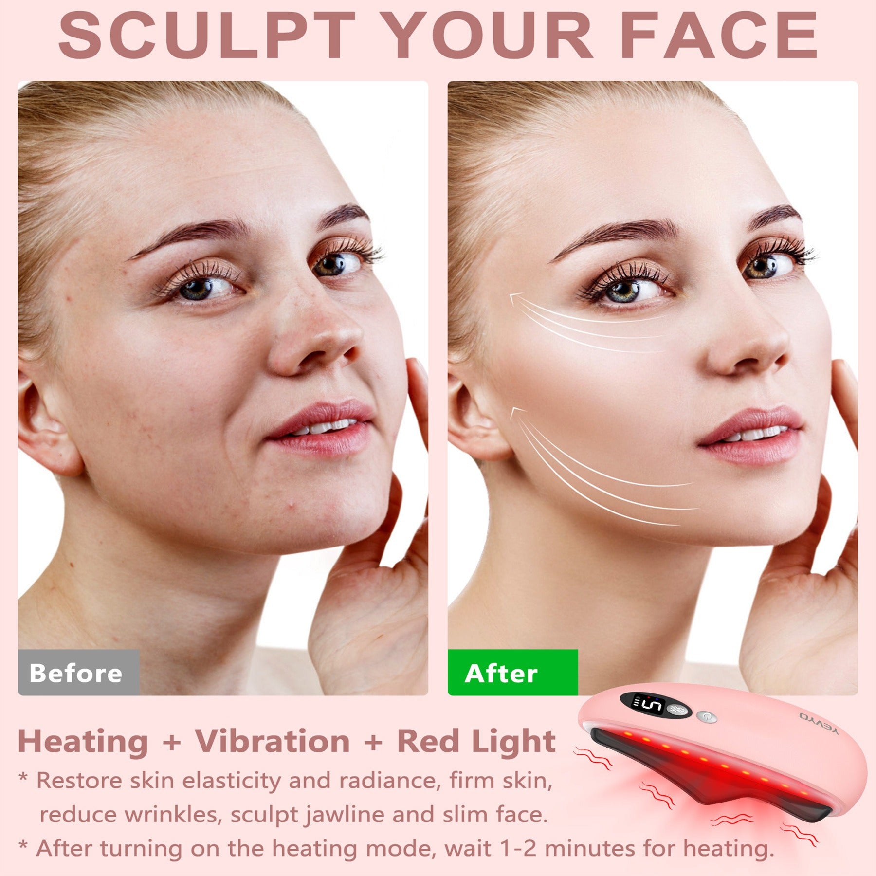 Black Obsidian Electric Gua Sha – Heated LED Massager