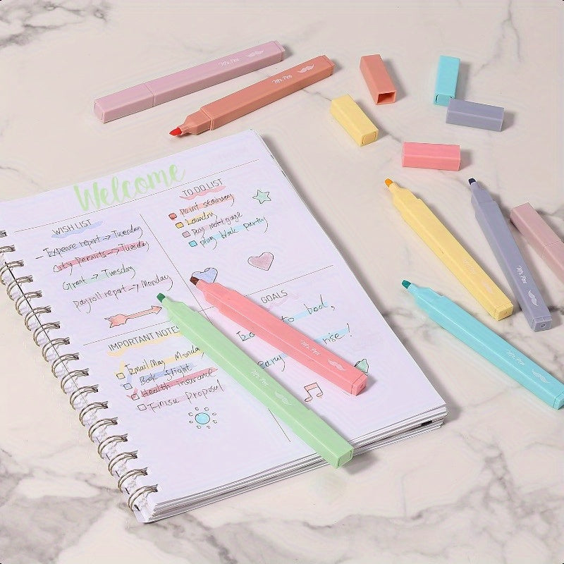 Mr. Pen Aesthetic Pastel Highlighters Set - 12 Chisel Tip, No Bleed