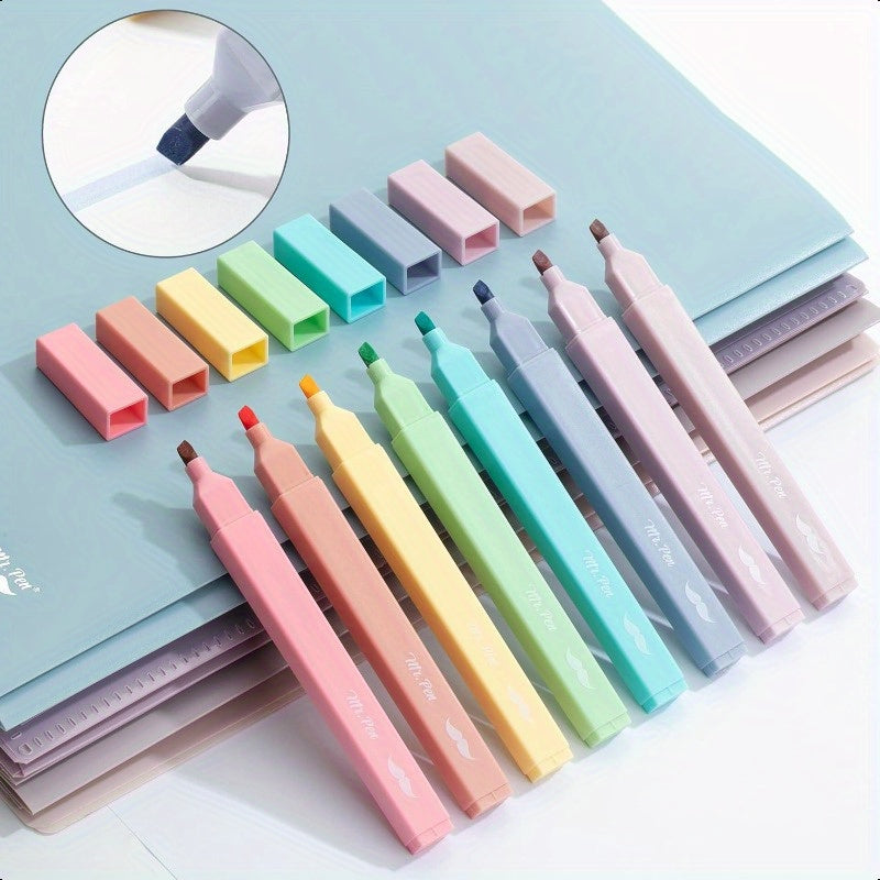 Mr. Pen Aesthetic Pastel Highlighters Set - 12 Chisel Tip, No Bleed