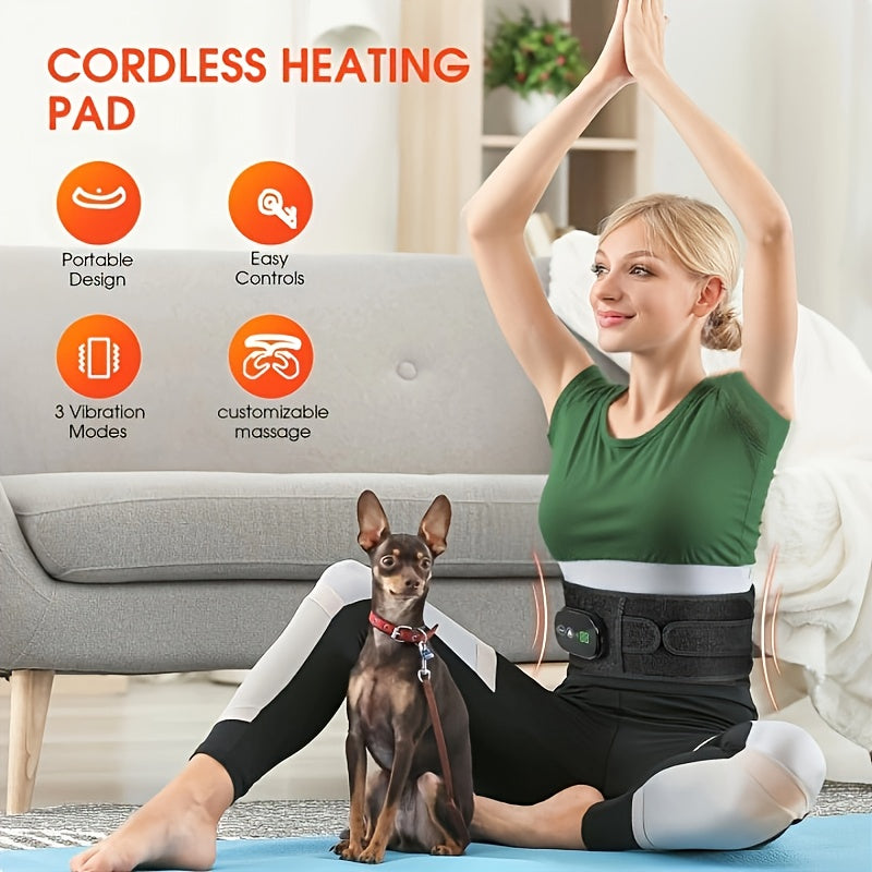 Cordless Heating Massager Wrap - Rechargeable, Back Support