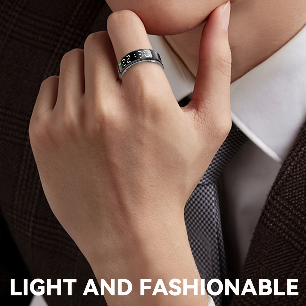 Smart Ring – Touchscreen, Fitness & Sleep Tracking, Long Battery